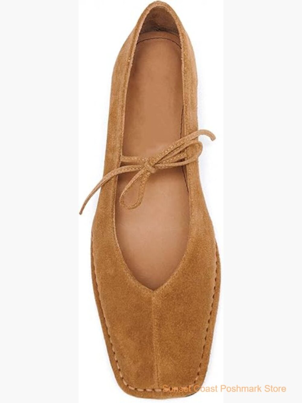 Lace Up Ballet Flats Square Toe Mary Jane Faux Leather Ballerina Shoes